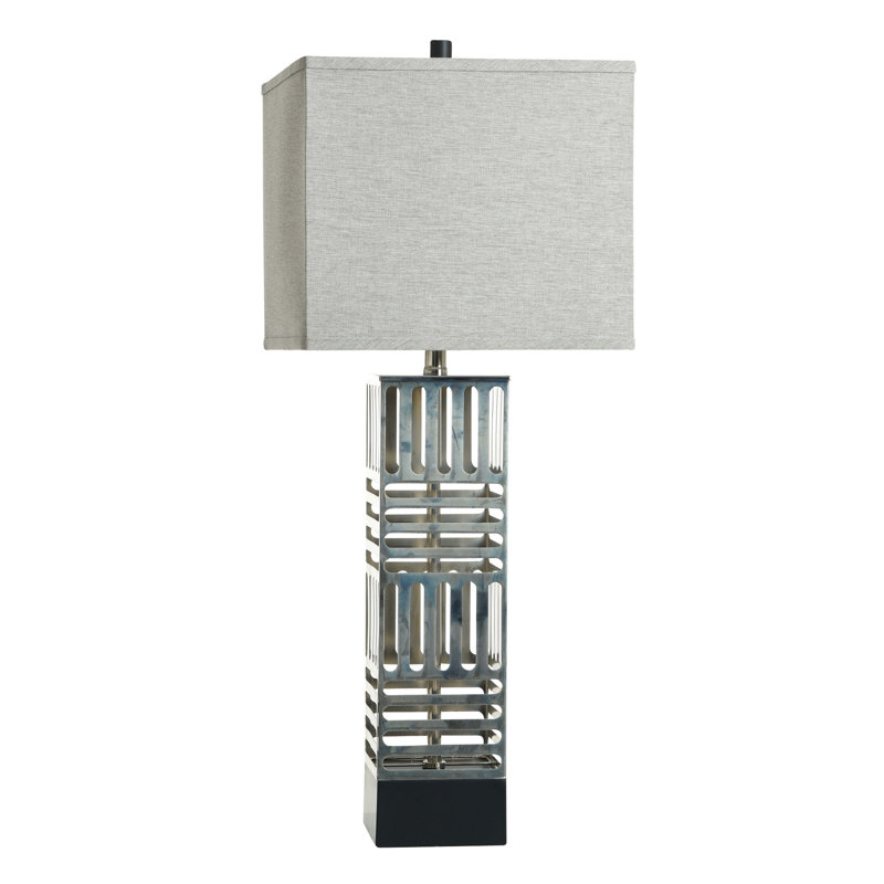 Norman Wyatt Home - Orion - Lampe de table2, Argent argent, Gris