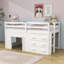 Lit mezzanine simple en bois avec tiroirs-838367852
