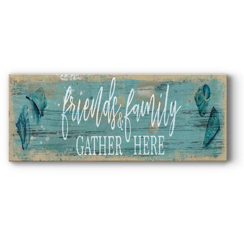 «Friends And on Canvas», art textuel, H 20 po x l 50 po x P 1,5 po