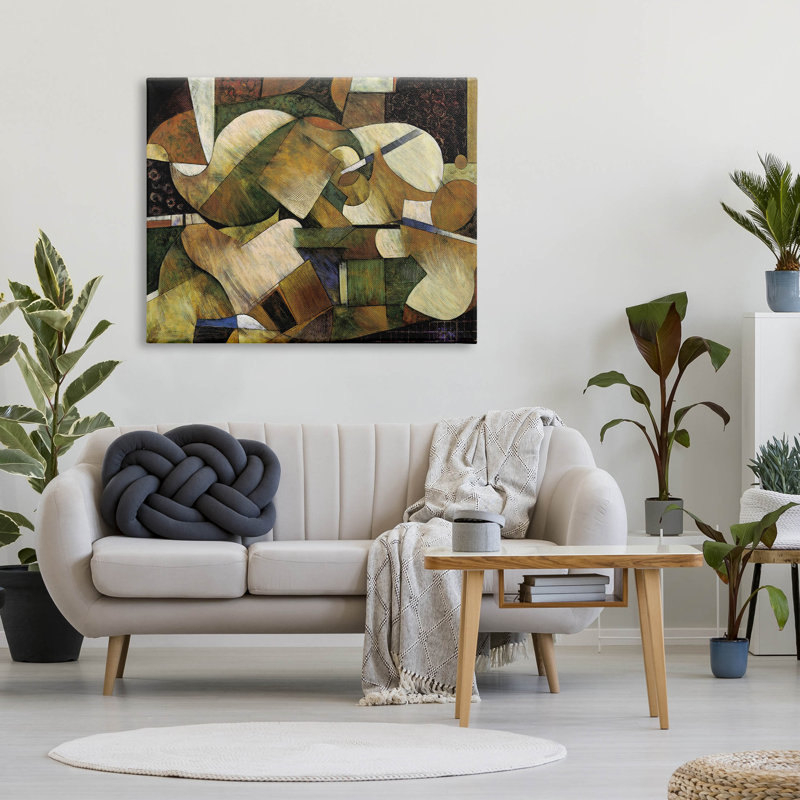 «Layered Shapes Cubism Arrangement», art mural par Jonathan Parsons, H 36 po x l 48 po x P 1,5 po