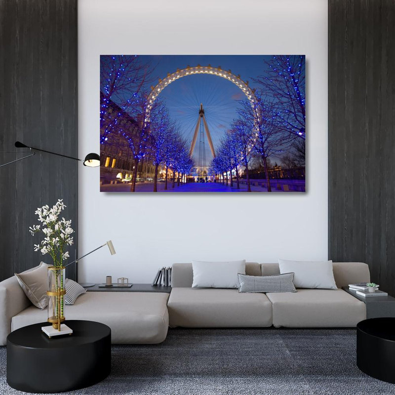 London Eye la nuit, H 32 po x l 48 po