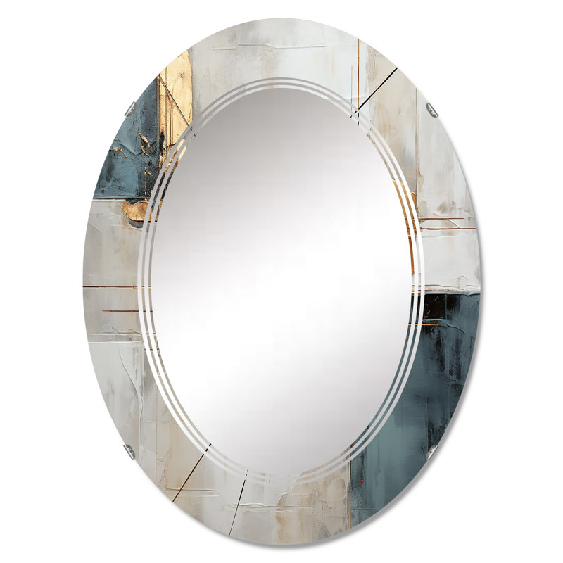 Waynette - Miroir mural moderne ovale, 36 po x 24 po