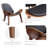Almodovar 36.2" W Faux Leather and Wood 3-Legged Tripod Shell Lounge Chair-101611897