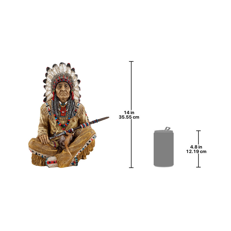 Noble Feathers Native American Figurine