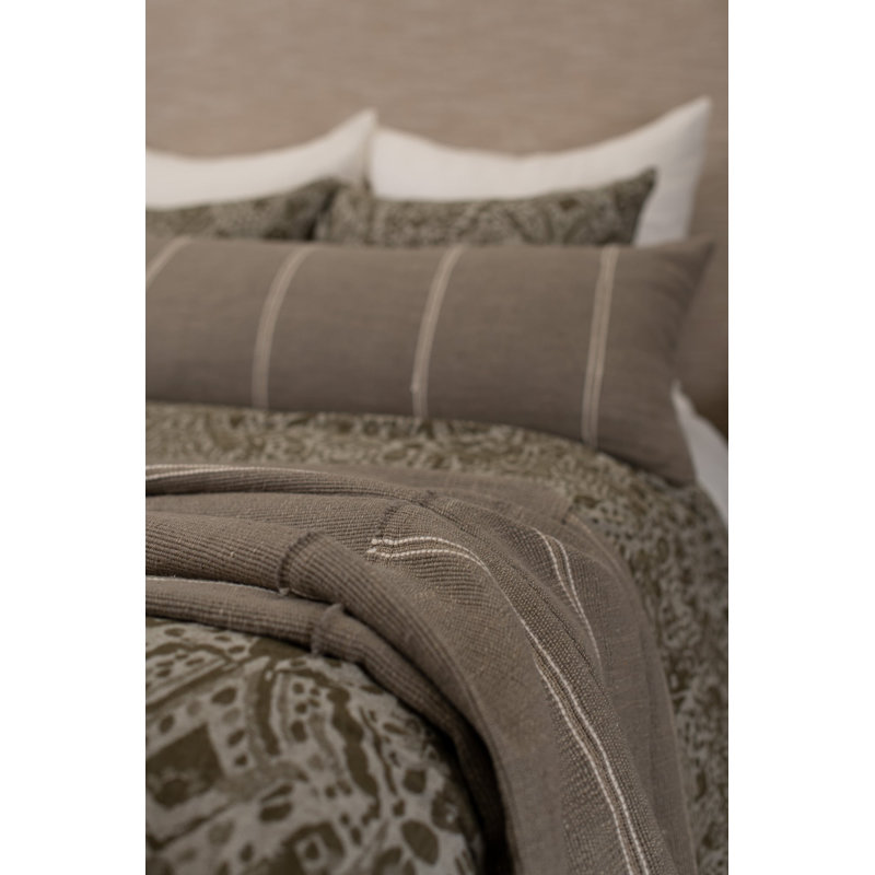 RHODES SHAM, PEWTER, OREILLER