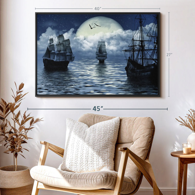 Old Sailing Boat Canvas Print, 27" H x 40" W