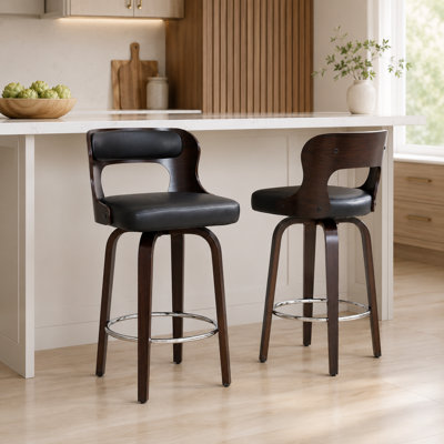 Tabourets de bar pivotants en similicuir