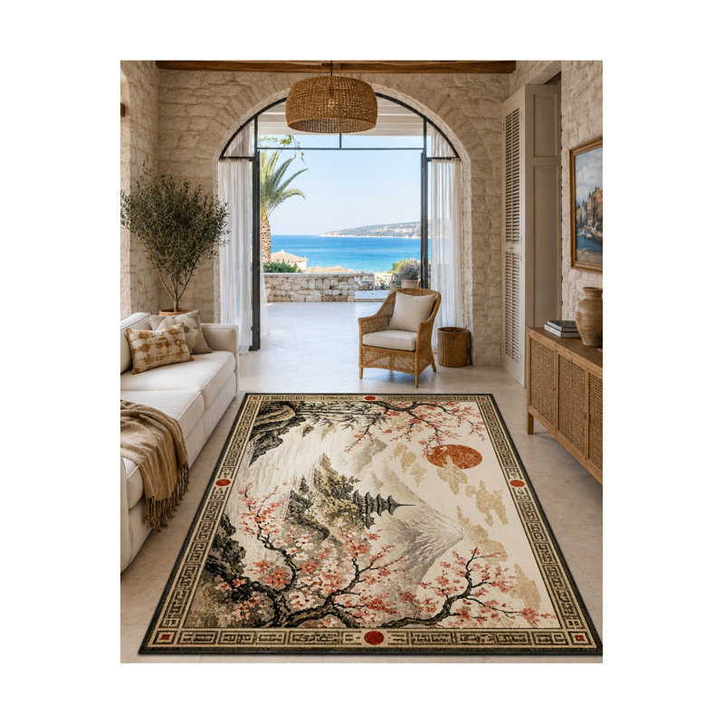 Tapis tissé à la crème Mosso, 2 pi 6 po x 4 pi 11 po