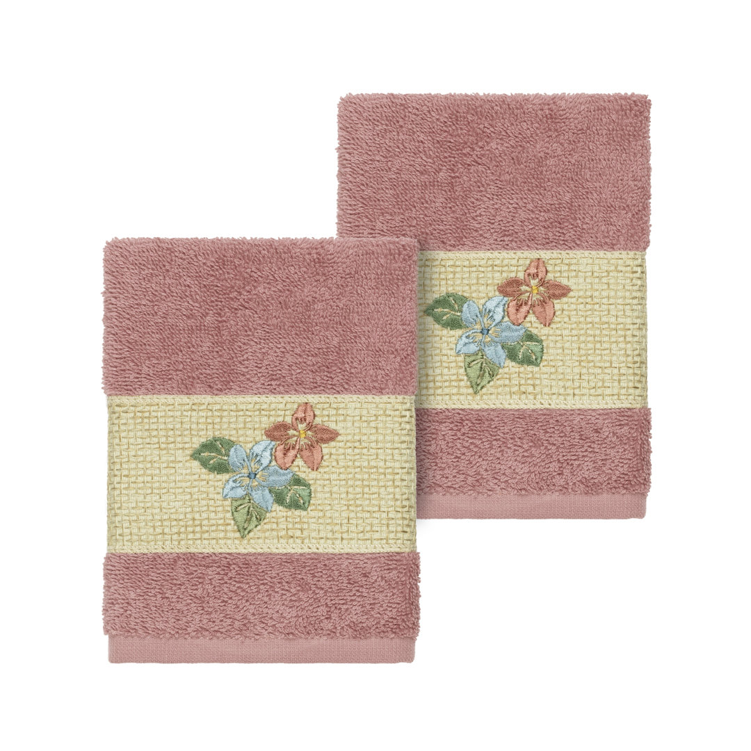 Caroline Turkish Cotton Washcloth (Set of 2) Linum Home Textiles