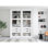 60 po x 80 po 3 portes coulissantes en verre trempé givré 3-Lite avec trousse de quincaillerie d'installation