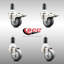 Thermoplastic Rubber Swivel Stem Caster Set with 2 Lock Brake-92141987