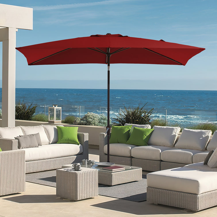 Le 10' x 6' 5" Rectangular Tilt Market Umbrella
