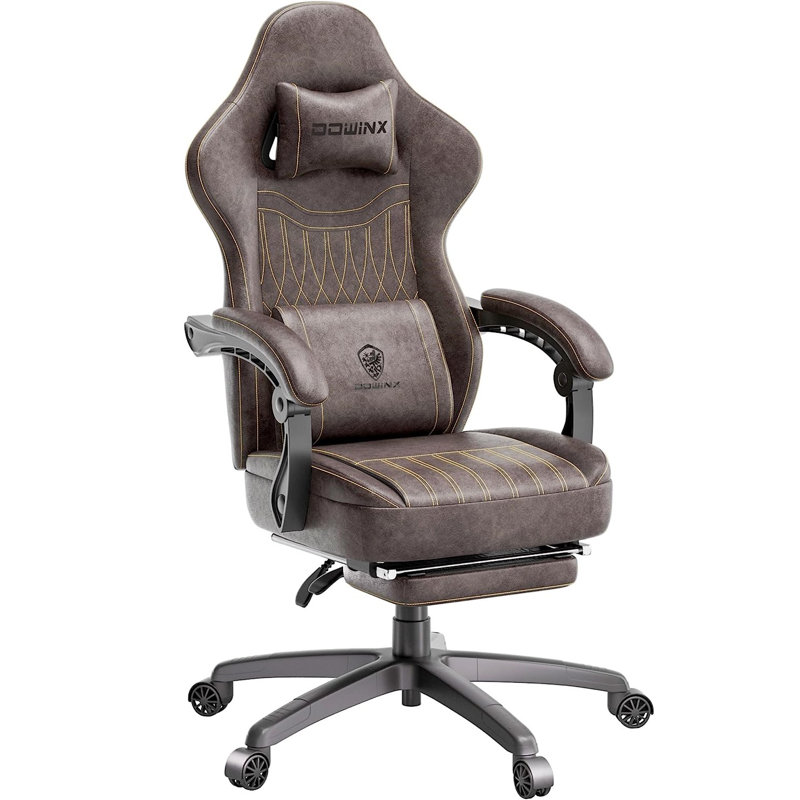 C&g Home Faux Leather PC & Racing Game Chair, Black