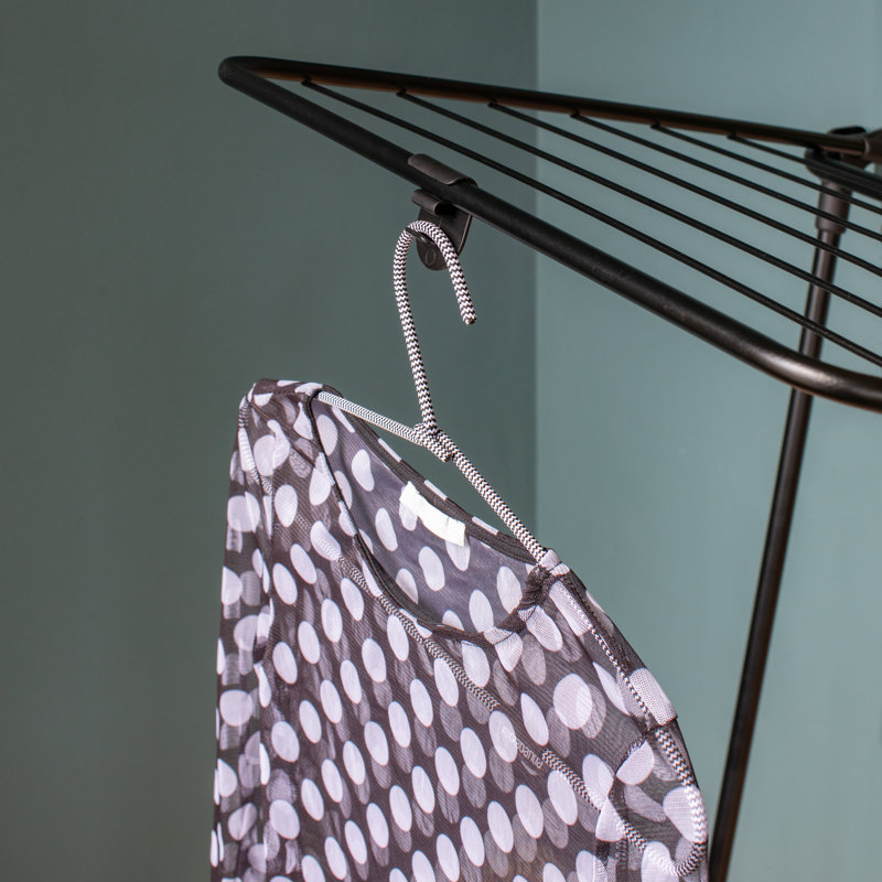 Brabantia Hangon Drying Rack Too, Black, 112.6cm H x 198cm W x 58.8cm D