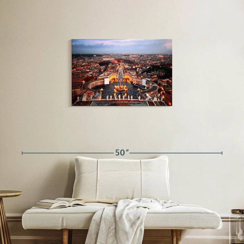 Ravi, place Saint-Pierre, Rome, H 20 po x l 30 po