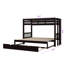Lit simple avec lit gigogne coulissant-102463241