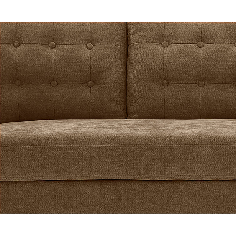 Canapé rembourré 74 po, 100% polyester taupe