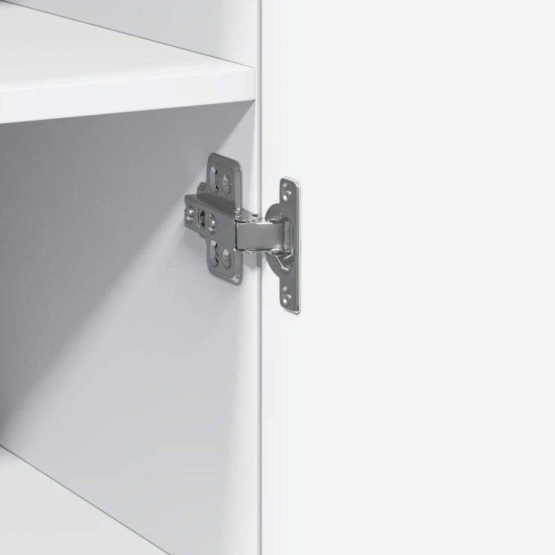 Highboard 50X42.5X185 Cm Engineered Wood, White