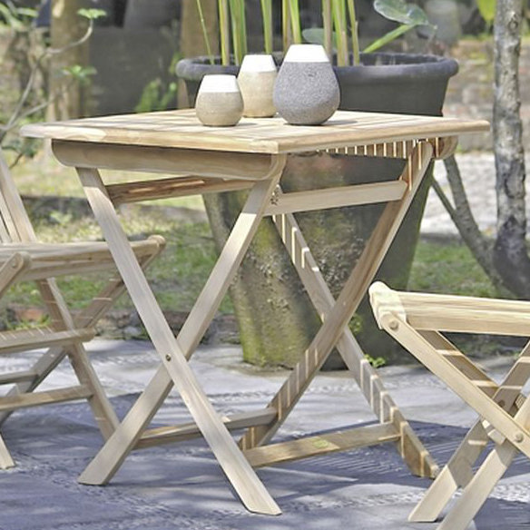 Java Square Wood Folding Outdoor Bistro Table , 70cm cm W 70cm cm D