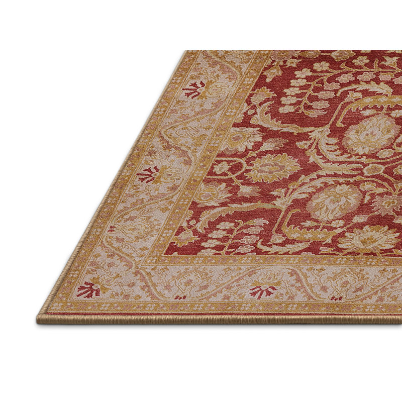 Tapis oriental beige / rouge Rathulf, Tapis de couloir 2 pi x 5 pi