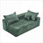 Canapés-lits en tissu de chenille pour 2 personnes, salon polyvalent / petits espaces, sans assemblage | Émeraude | Chenille