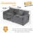 Geneveve 75.59"W Oversized Chenille Loveseat Sofa, Oversized 2-Seater Small Cloud Couch, Modern Comfy Deep Seat Love