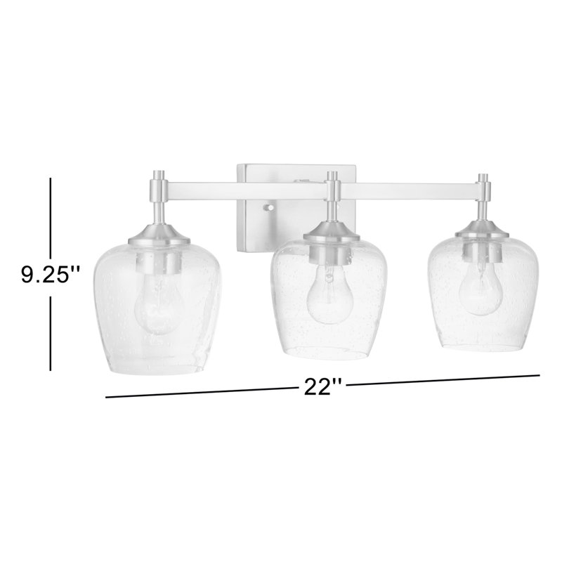Pardeesville 3 - Light Vanity Light, Satin Brass