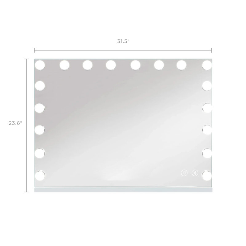 Miroir de salle de bain avec lumières