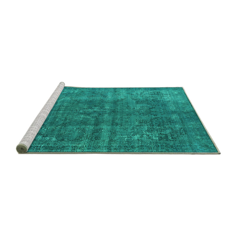 Marpet Oriental Machine Woven Polyester/Chenille Area Rug in Teal, Rectangle 2' x 3'