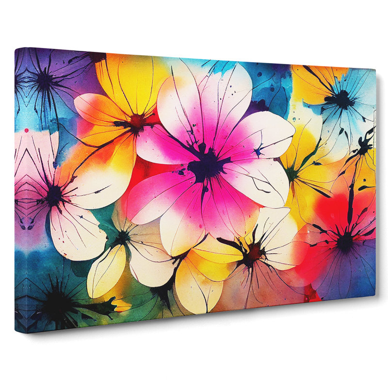 Flower Market Splash Vol.2 Abstract - Wrapped Canvas, 35cm H x 50cm W x 3cm D