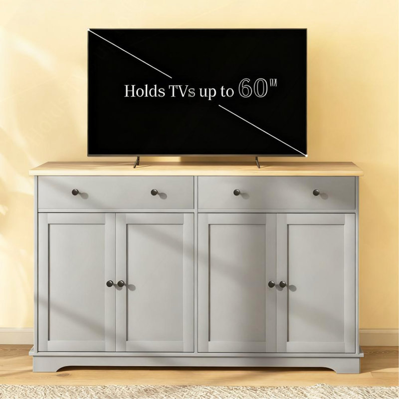 Buffet avec tiroirs de rangement, style nordique, tablettes réglables pour votre maison