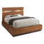 Ensemble de chambre à coucher 3 pièces Ashcombe en noyer fumé, format queen, comprenant un lit plateforme de rangement, une commode et une table de chevet.
