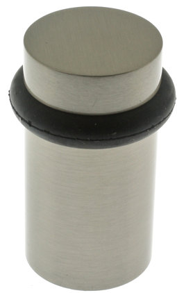 Solid Brass Floor Mount Stop, Satin Nickel