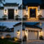 Applique murale d'extérieur Dusk To Dawn avec capteur photoélectrique, luminaire étanche en aluminium moulé sous pression IP65, douille E26 et verre trempé pour porche, garage, entrée