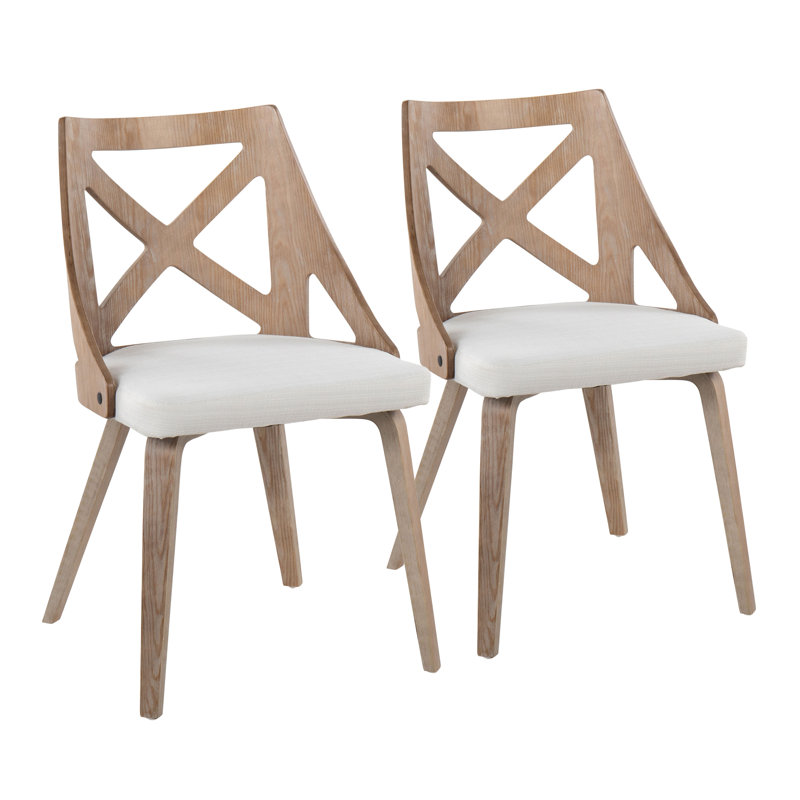 Raimonda 18.25'' H Fabric Upholstered Side Chair, Cream, Whitewashed