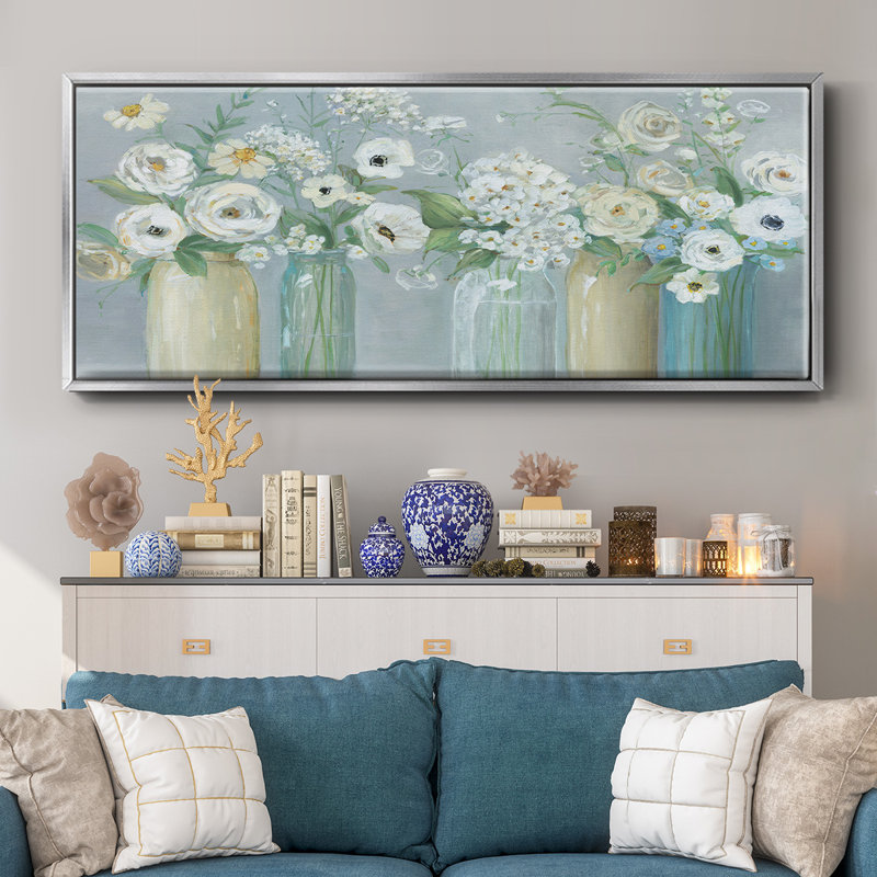 Blooming Meadow Beauties - Toile encadrée, H 24 po x l 60 po