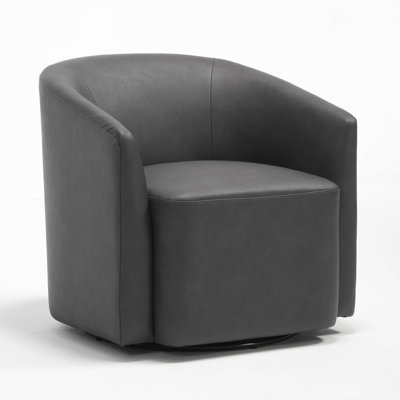 Swivel Armchair With Metal Base