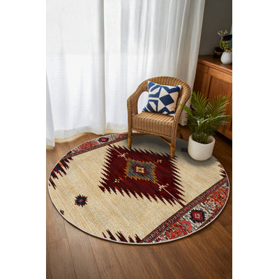 Tapis marocain beige en coton et polyester à imprimé numérique Nouvelle Collection Nouvelle Collection