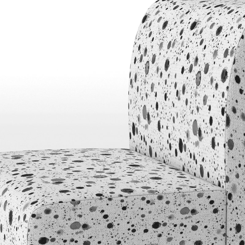 Fauteuil de chambre moderne moderne - fauteuil noir et blanc à bulles, Pantoufle sans accoudoirs