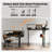 L-shaped Electric Standing Desk Power Outlet & LED Lights,Adjustable Computer Office Desk-117523044