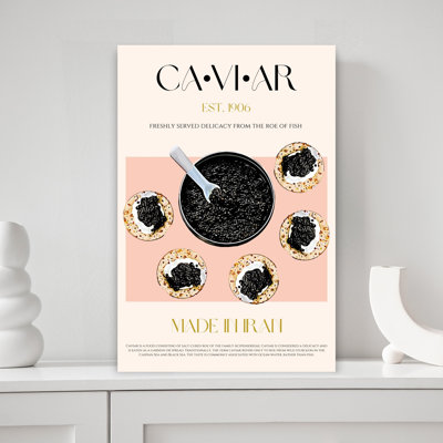 «Gourmet Caviar Delights», art contemporain élégant poisson