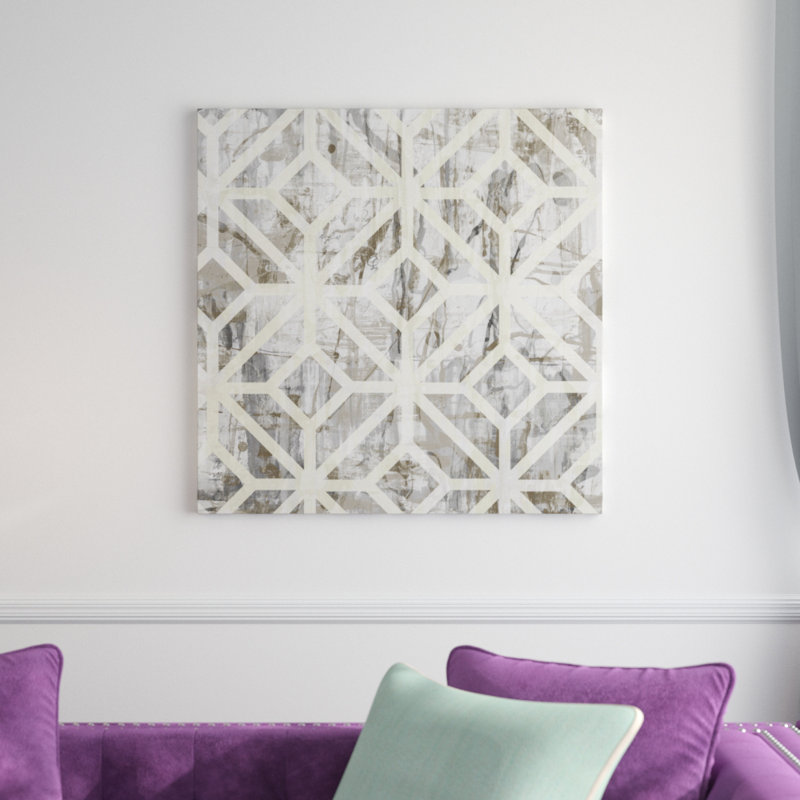 «Neutral Metric III», impression sur toile, H 30 po x l 30 po, Toile tendue