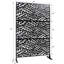 Clôture d'intimité en métal de l 76 po H48 po - Améliore pour les espaces extérieurs. , Rouille, design classique. Ps110 paravent noir dans divers rouille, élégant.-124987794