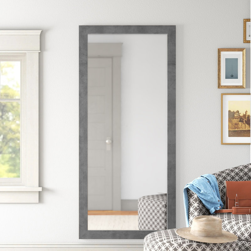 Miroir pleine longueur Lunado, H 70,5 po x l 31,5 po x P 0,75 po, Argent