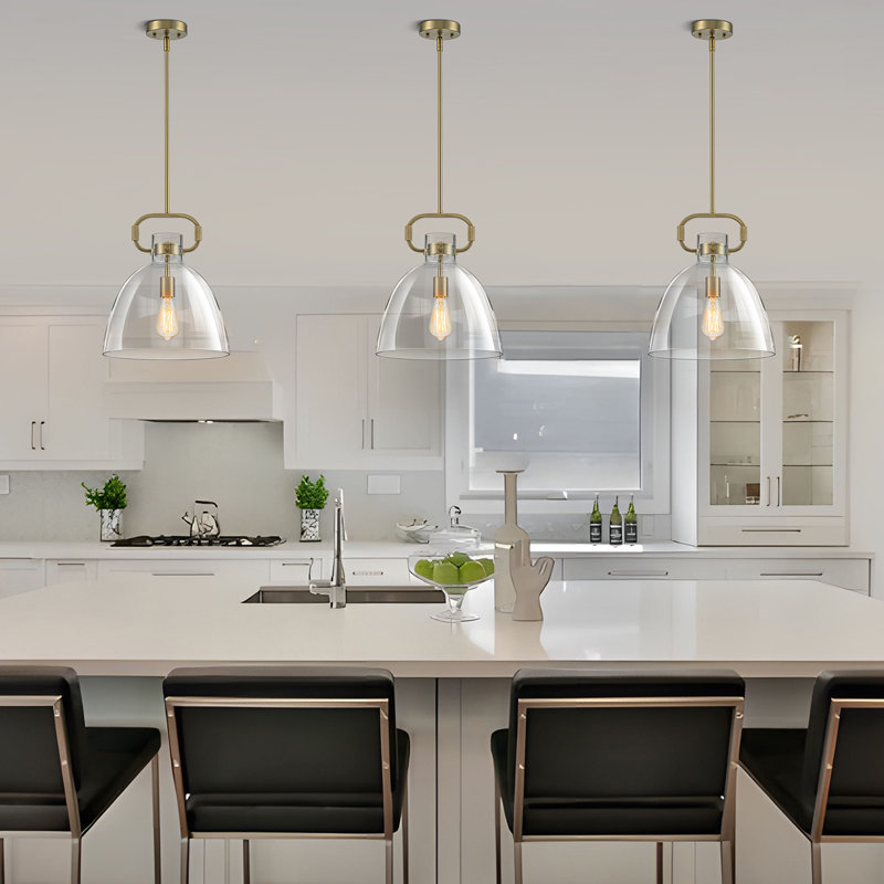 Rooker 1-light Industrial Pendant Light With Clear Glass Shade