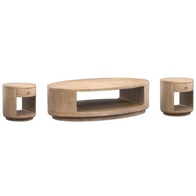 Braxton Oval Cocktail Table With 2 End Table