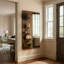 Miroir moderne complet avec tablettes ouvertes
