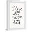 Love to the Moon and Back 1 Piece Single Picture Frame Wall Art-2025887871