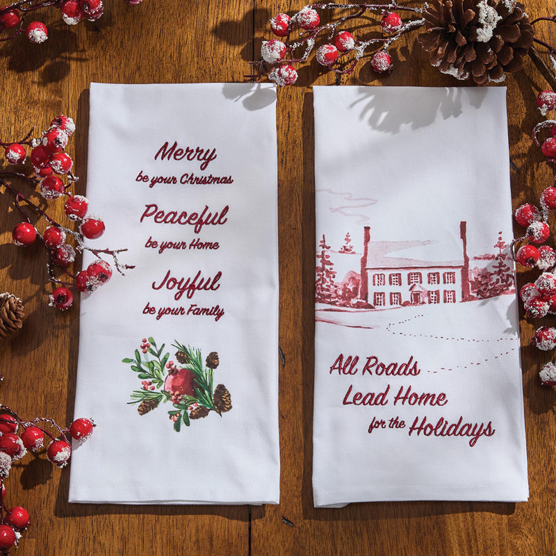  Winter Countryside Dishtowel Set of 2,  Winter Countryside 