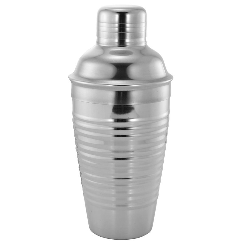 Stainless Steel Shaker, Ribbed Shiny